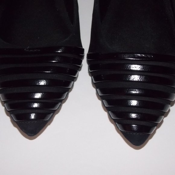 Atelier mix black leather suede flats shoe size 6 - Picture 5 of 7